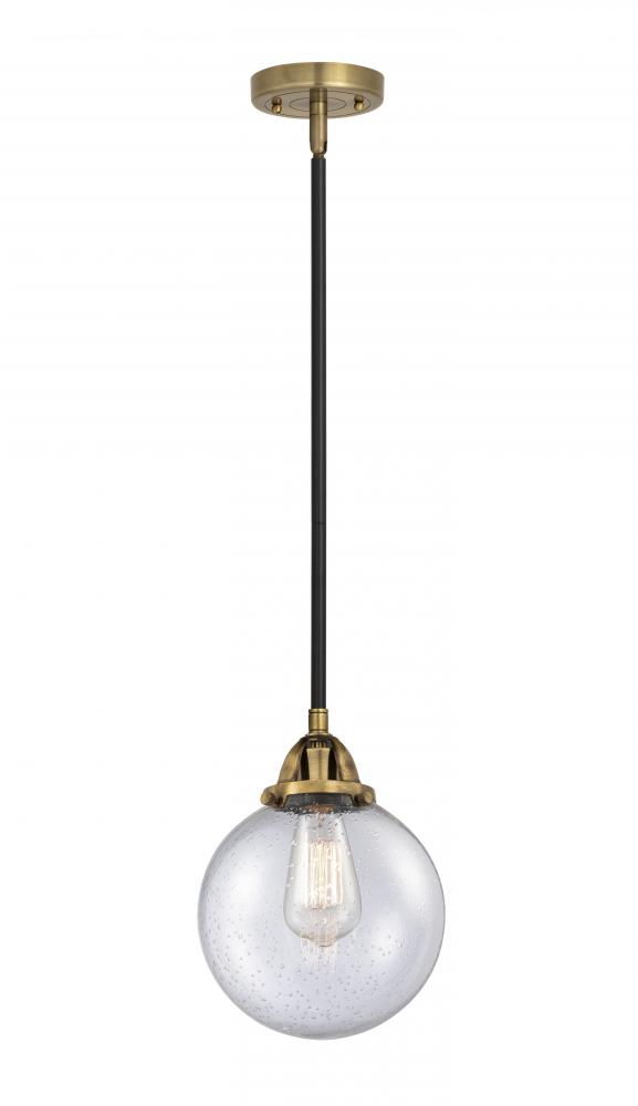 Beacon - 1 Light - 8 inch - Black Antique Brass - Stem hung - Mini Pendant