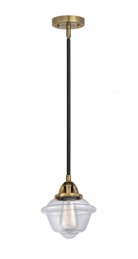Oxford - 1 Light - 8 inch - Black Antique Brass - Stem hung - Mini Pendant