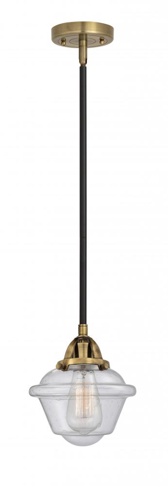 Oxford - 1 Light - 8 inch - Black Antique Brass - Stem hung - Mini Pendant