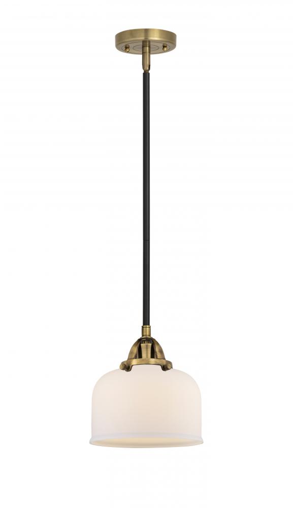 Bell - 1 Light - 8 inch - Black Antique Brass - Stem hung - Mini Pendant