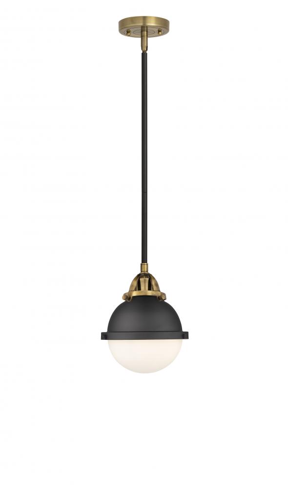 Hampden - 1 Light - 7 inch - Black Antique Brass - Stem hung - Mini Pendant