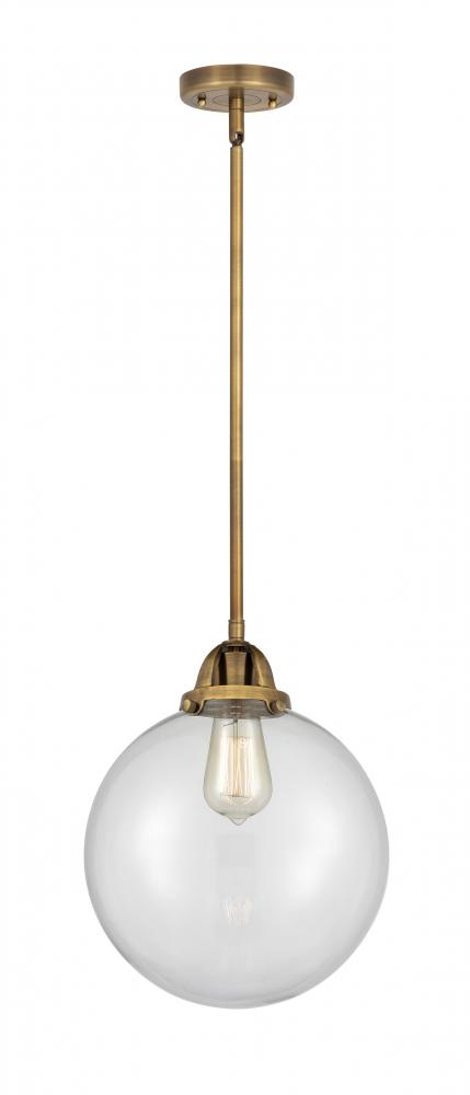 Beacon - 1 Light - 10 inch - Brushed Brass - Stem hung - Mini Pendant
