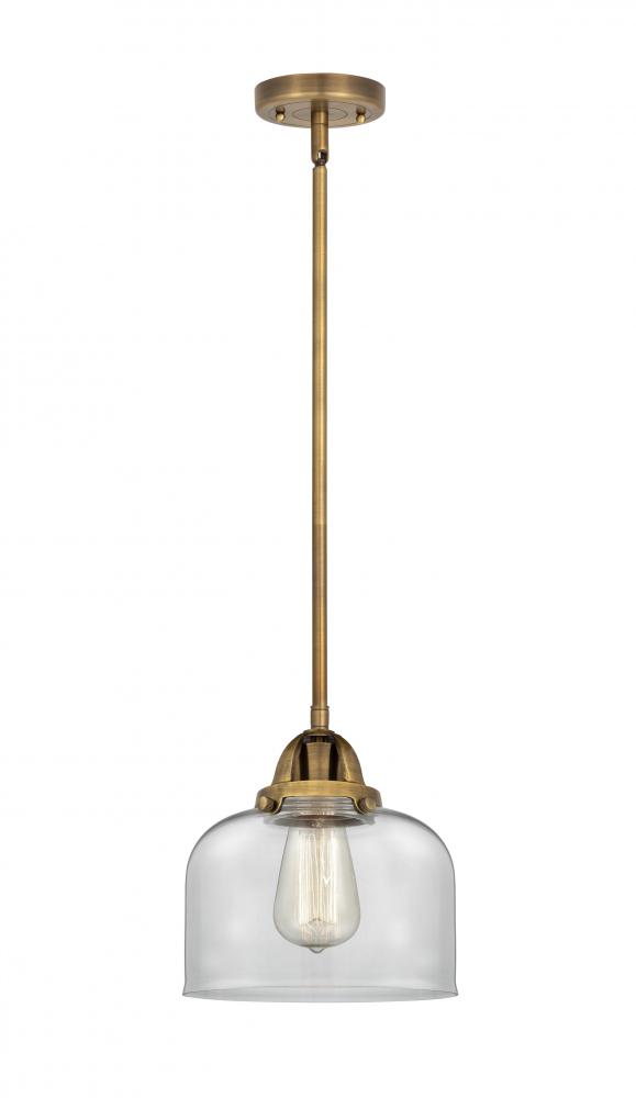Bell - 1 Light - 8 inch - Brushed Brass - Stem hung - Mini Pendant