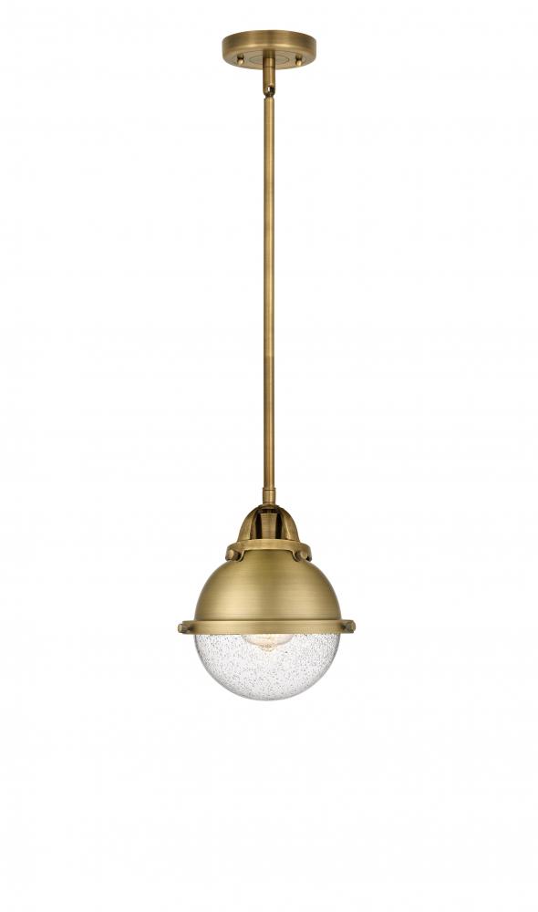 Hampden - 1 Light - 7 inch - Brushed Brass - Stem hung - Mini Pendant