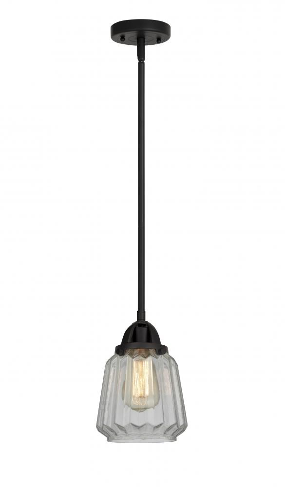 Chatham - 1 Light - 7 inch - Matte Black - Stem hung - Mini Pendant