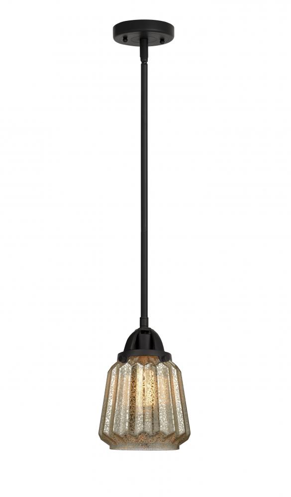 Chatham - 1 Light - 7 inch - Matte Black - Stem hung - Mini Pendant
