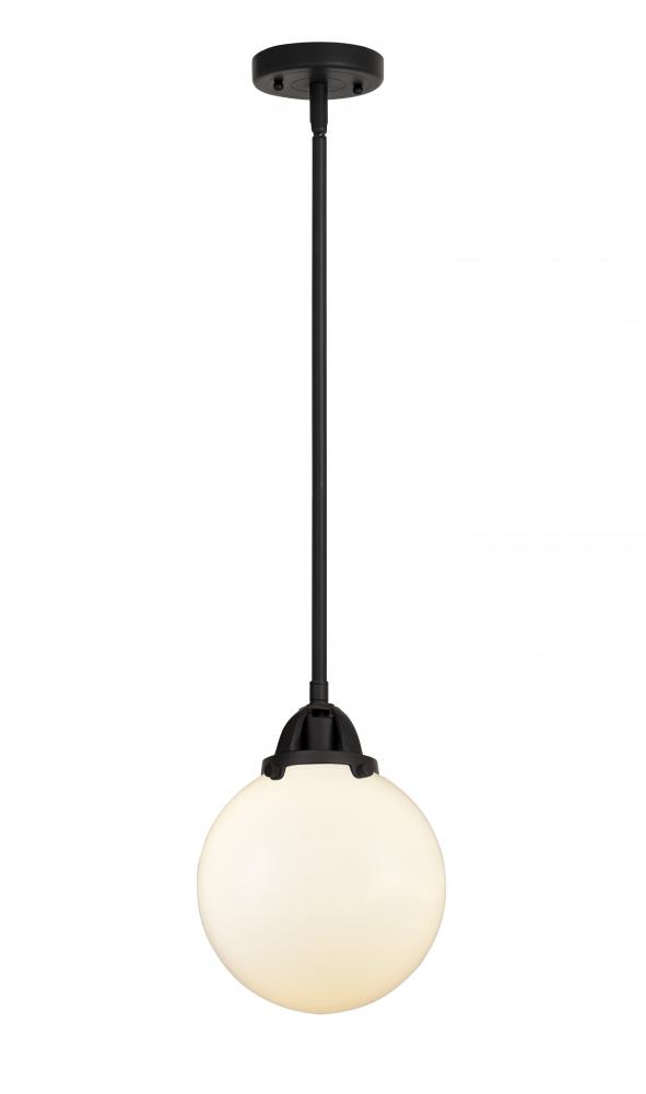 Beacon - 1 Light - 8 inch - Matte Black - Stem hung - Mini Pendant
