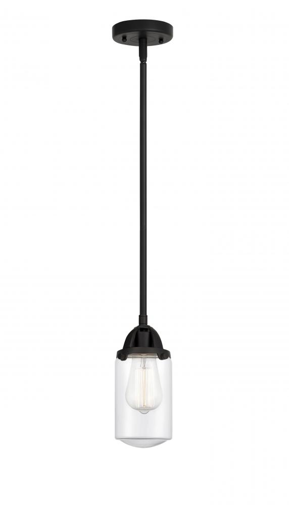 Dover - 1 Light - 5 inch - Matte Black - Stem hung - Mini Pendant