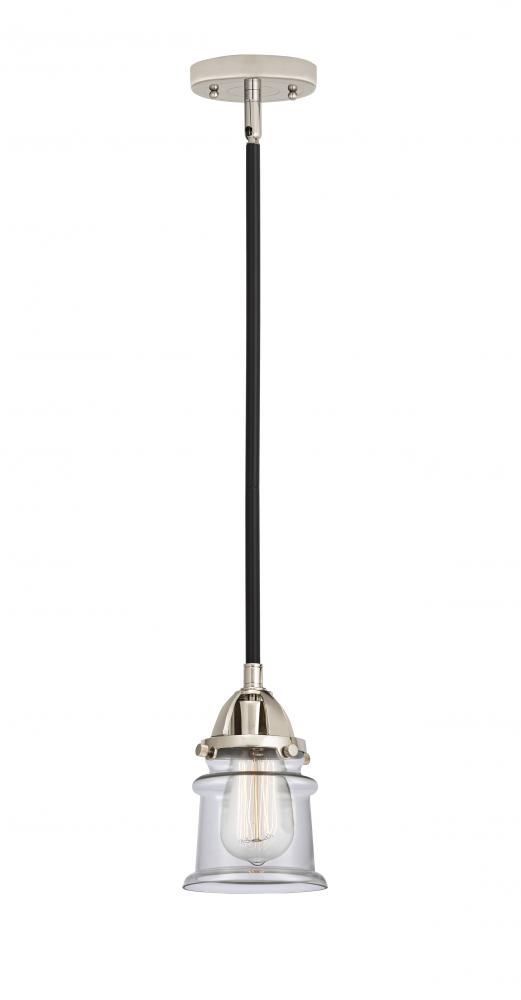 Canton - 1 Light - 5 inch - Black Polished Nickel - Stem hung - Mini Pendant