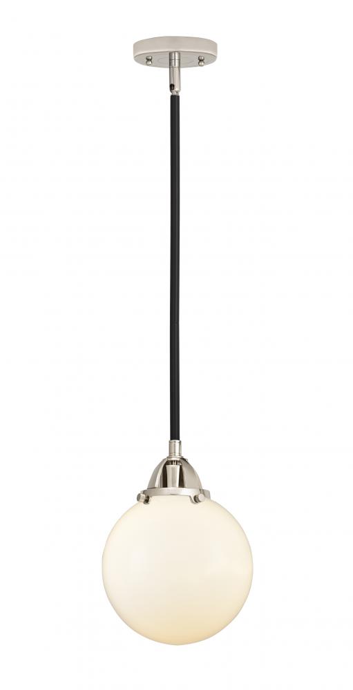Beacon - 1 Light - 8 inch - Black Polished Nickel - Stem hung - Mini Pendant