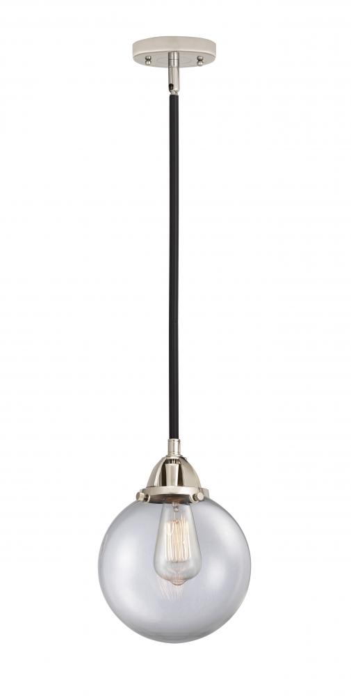 Beacon - 1 Light - 8 inch - Black Polished Nickel - Stem hung - Mini Pendant