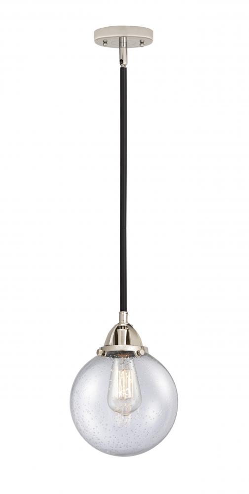 Beacon - 1 Light - 8 inch - Black Polished Nickel - Stem hung - Mini Pendant