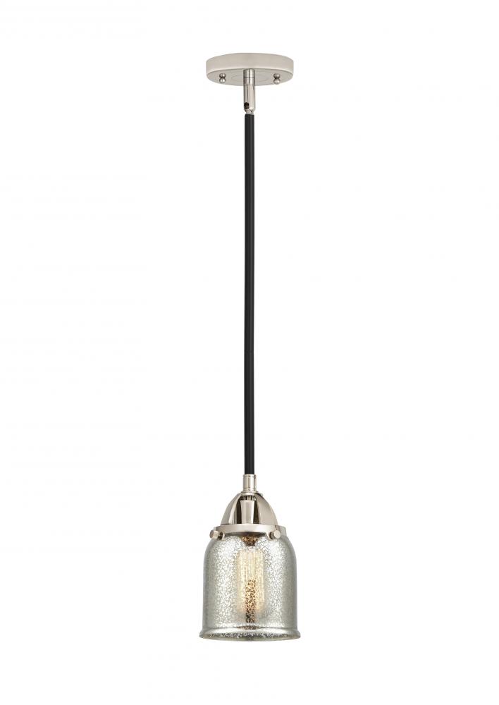 Bell - 1 Light - 5 inch - Black Polished Nickel - Cord hung - Mini Pendant
