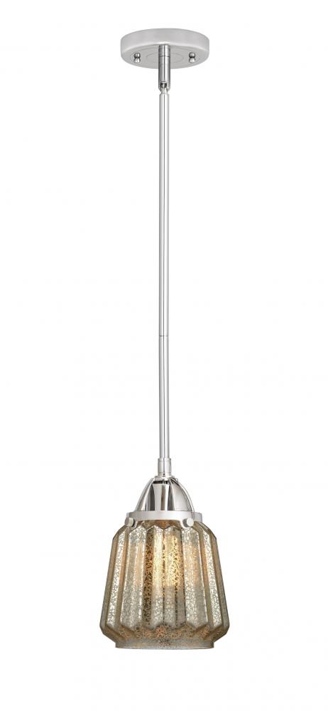 Chatham - 1 Light - 7 inch - Polished Chrome - Stem hung - Mini Pendant