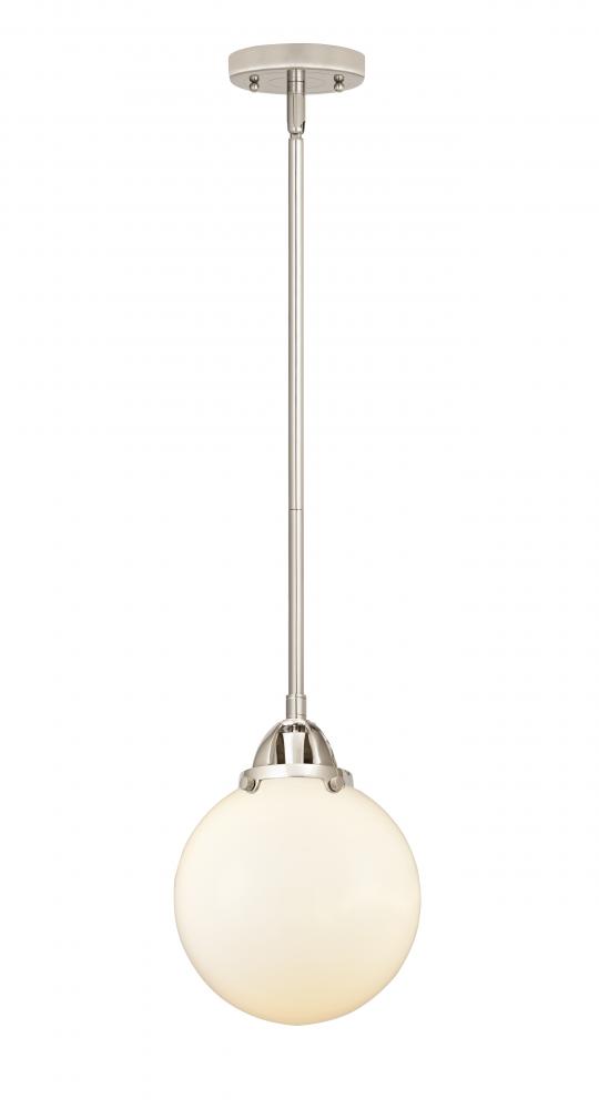 Beacon - 1 Light - 8 inch - Polished Nickel - Stem hung - Mini Pendant