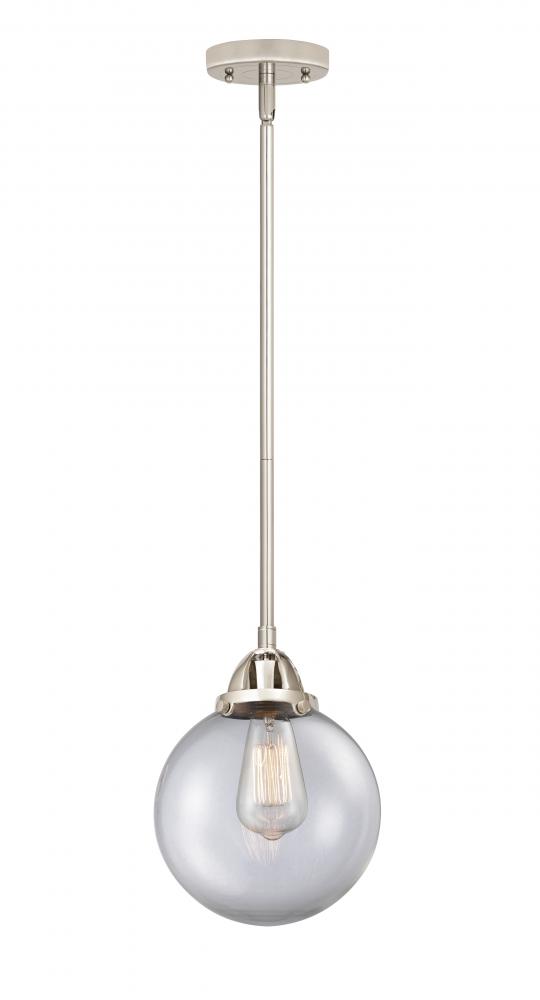 Beacon - 1 Light - 8 inch - Polished Nickel - Stem hung - Mini Pendant