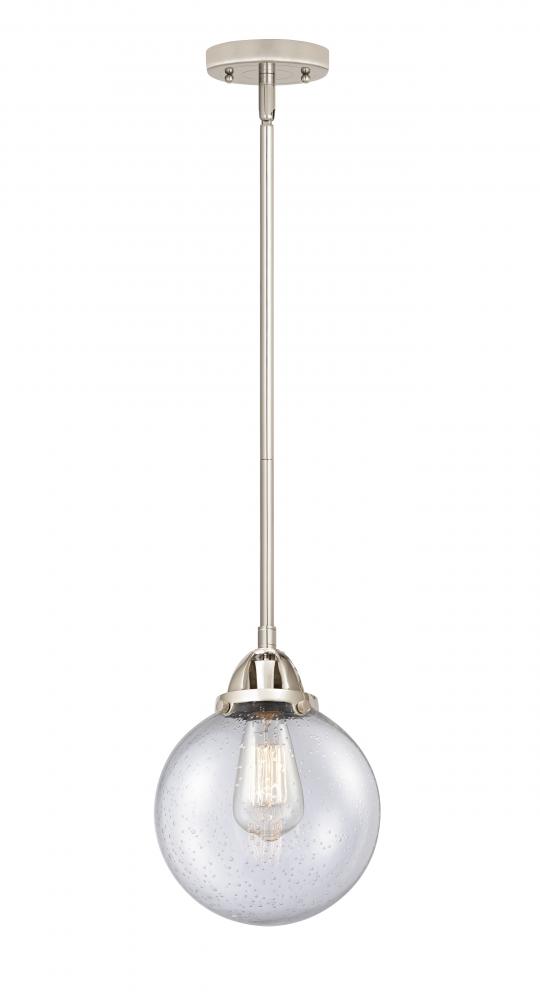 Beacon - 1 Light - 8 inch - Polished Nickel - Stem hung - Mini Pendant