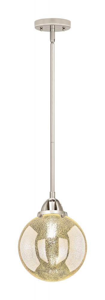 Beacon - 1 Light - 8 inch - Polished Nickel - Stem hung - Mini Pendant