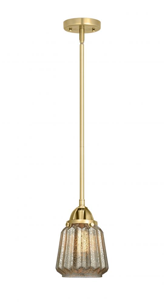 Chatham - 1 Light - 7 inch - Satin Gold - Stem hung - Mini Pendant