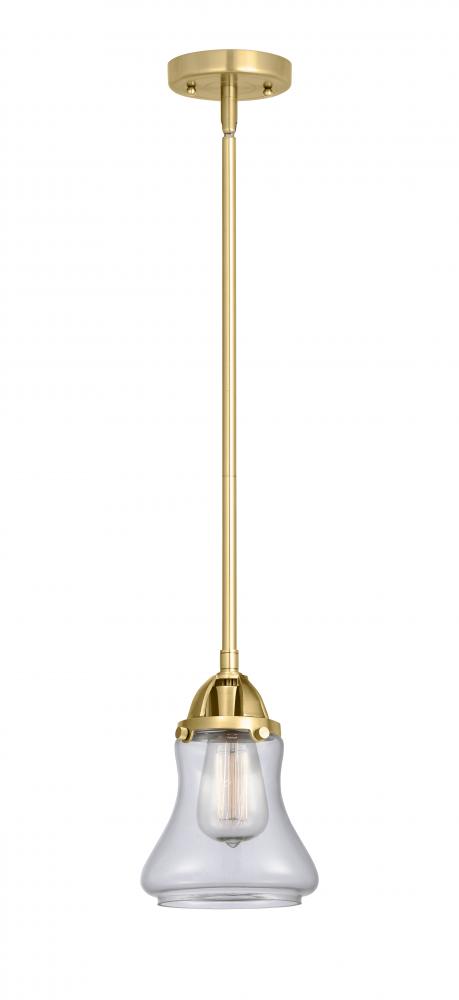 Bellmont - 1 Light - 6 inch - Satin Gold - Stem hung - Mini Pendant
