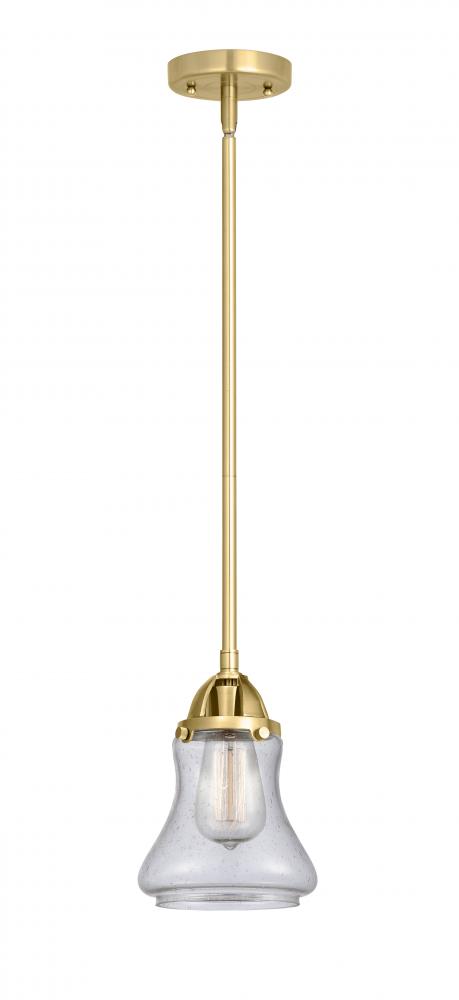Bellmont - 1 Light - 6 inch - Satin Gold - Stem hung - Mini Pendant