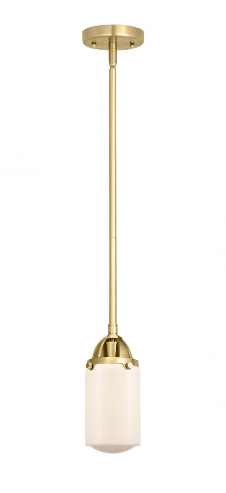 Dover - 1 Light - 5 inch - Satin Gold - Stem hung - Mini Pendant