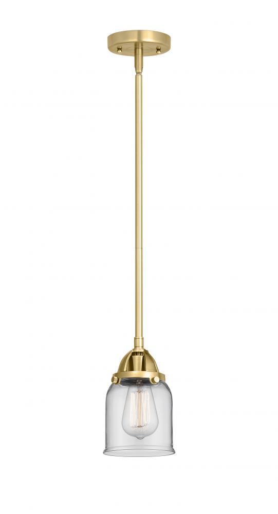 Bell - 1 Light - 5 inch - Satin Gold - Stem hung - Mini Pendant