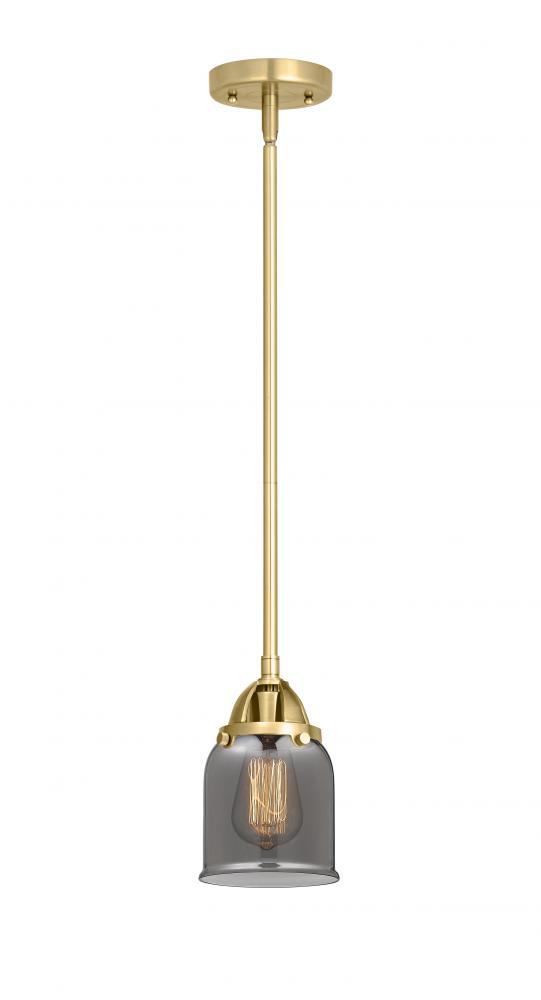 Bell - 1 Light - 5 inch - Satin Gold - Stem hung - Mini Pendant