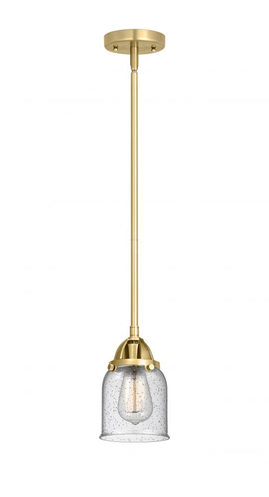 Bell - 1 Light - 5 inch - Satin Gold - Stem hung - Mini Pendant