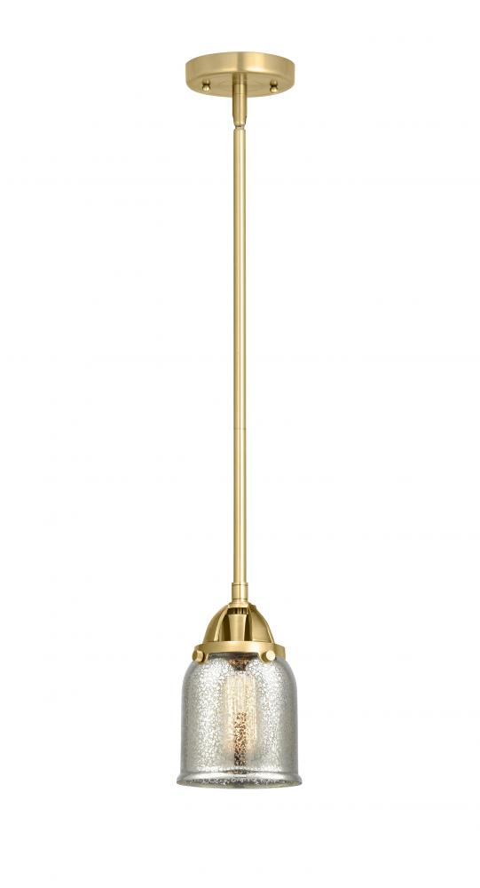 Bell - 1 Light - 5 inch - Satin Gold - Stem hung - Mini Pendant