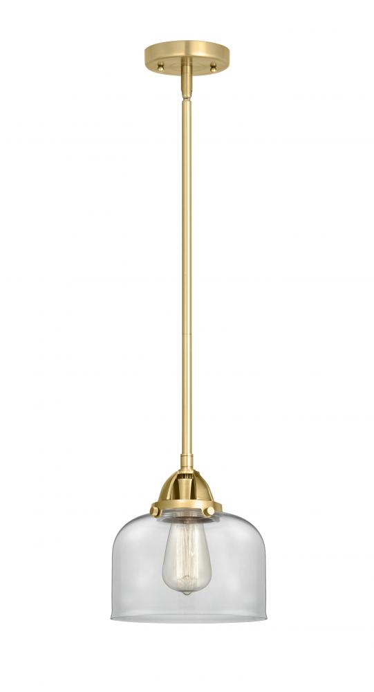 Bell - 1 Light - 8 inch - Satin Gold - Stem hung - Mini Pendant