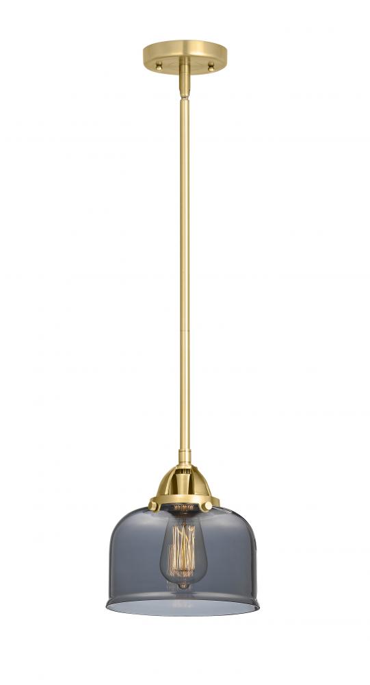 Bell - 1 Light - 8 inch - Satin Gold - Stem hung - Mini Pendant