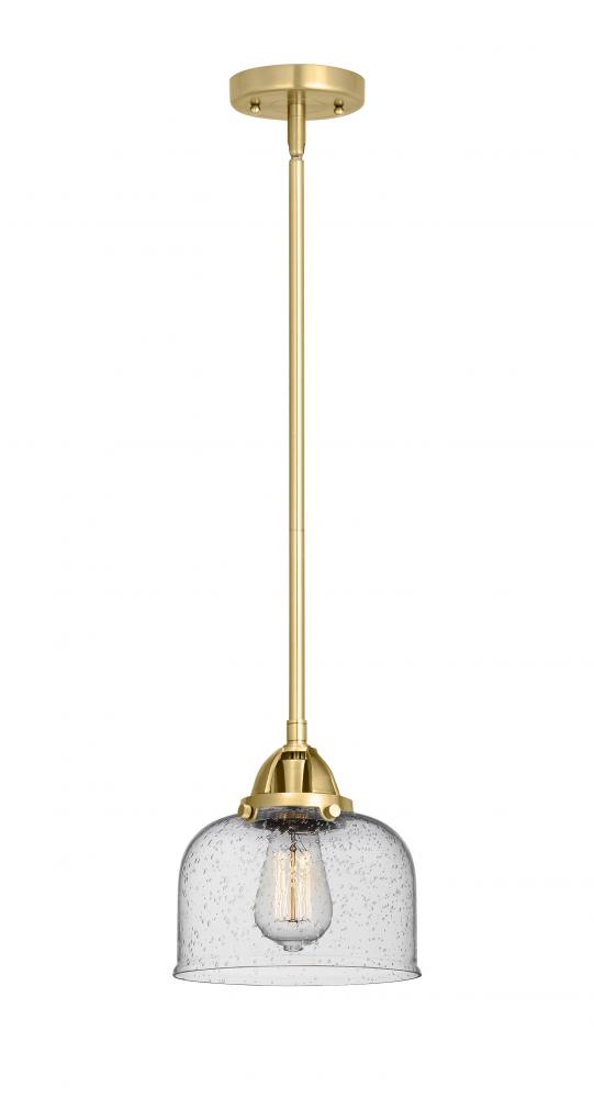 Bell - 1 Light - 8 inch - Satin Gold - Stem hung - Mini Pendant