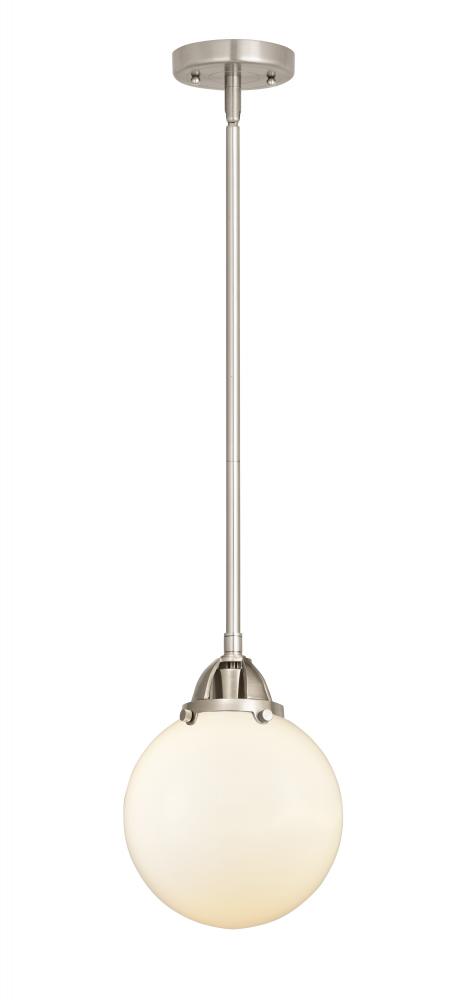 Beacon - 1 Light - 8 inch - Brushed Satin Nickel - Stem hung - Mini Pendant