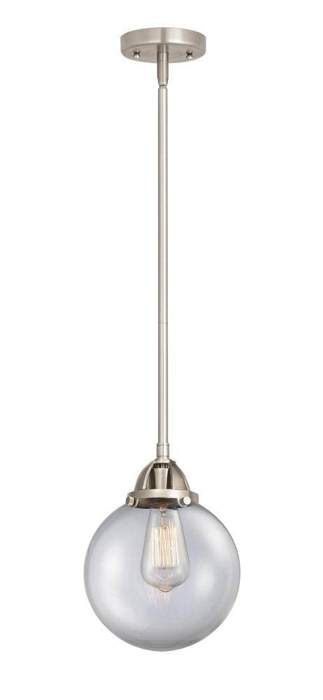 Beacon - 1 Light - 8 inch - Brushed Satin Nickel - Stem hung - Mini Pendant