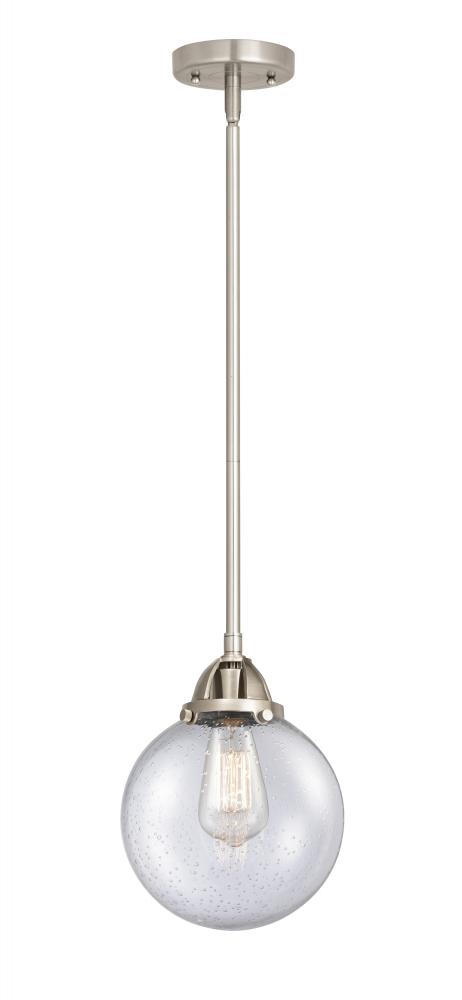 Beacon - 1 Light - 8 inch - Brushed Satin Nickel - Stem hung - Mini Pendant