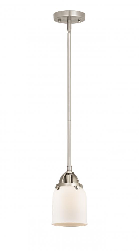 Bell - 1 Light - 5 inch - Brushed Satin Nickel - Stem hung - Mini Pendant
