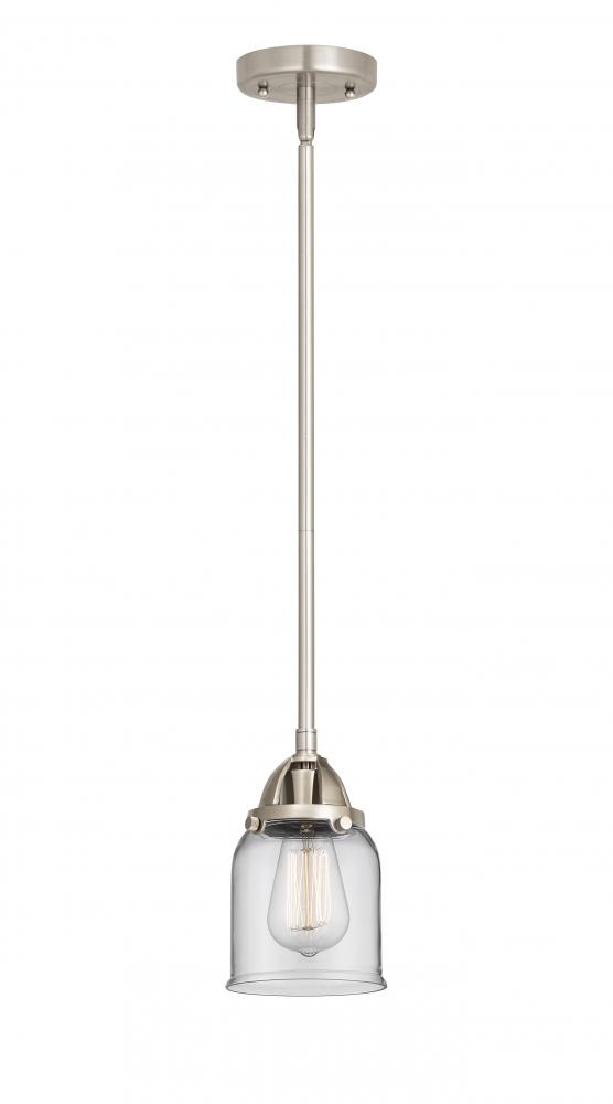 Bell - 1 Light - 5 inch - Brushed Satin Nickel - Stem hung - Mini Pendant