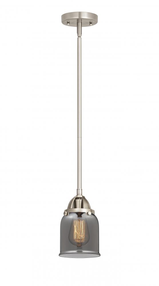 Bell - 1 Light - 5 inch - Brushed Satin Nickel - Stem hung - Mini Pendant