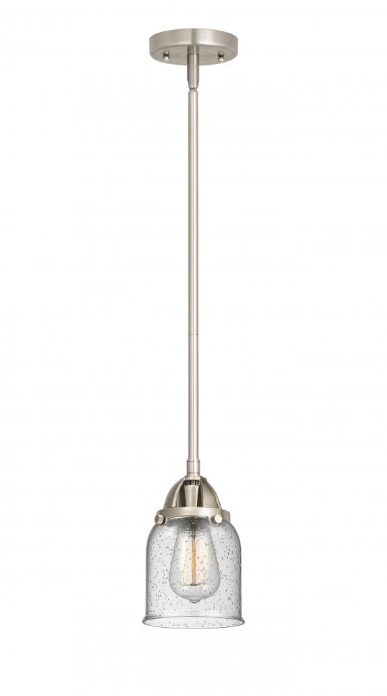 Bell - 1 Light - 5 inch - Brushed Satin Nickel - Stem hung - Mini Pendant