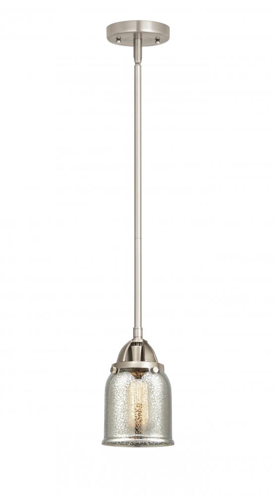 Bell - 1 Light - 5 inch - Brushed Satin Nickel - Stem hung - Mini Pendant