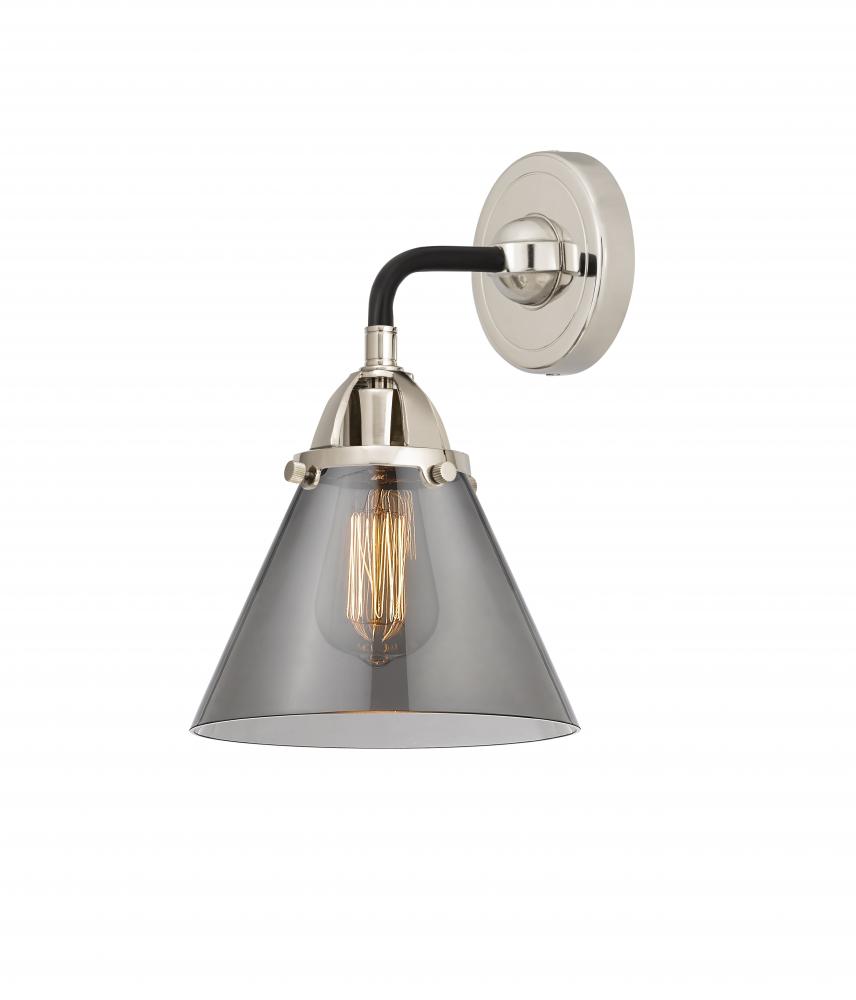 Cone - 1 Light - 8 inch - Black Polished Nickel - Sconce