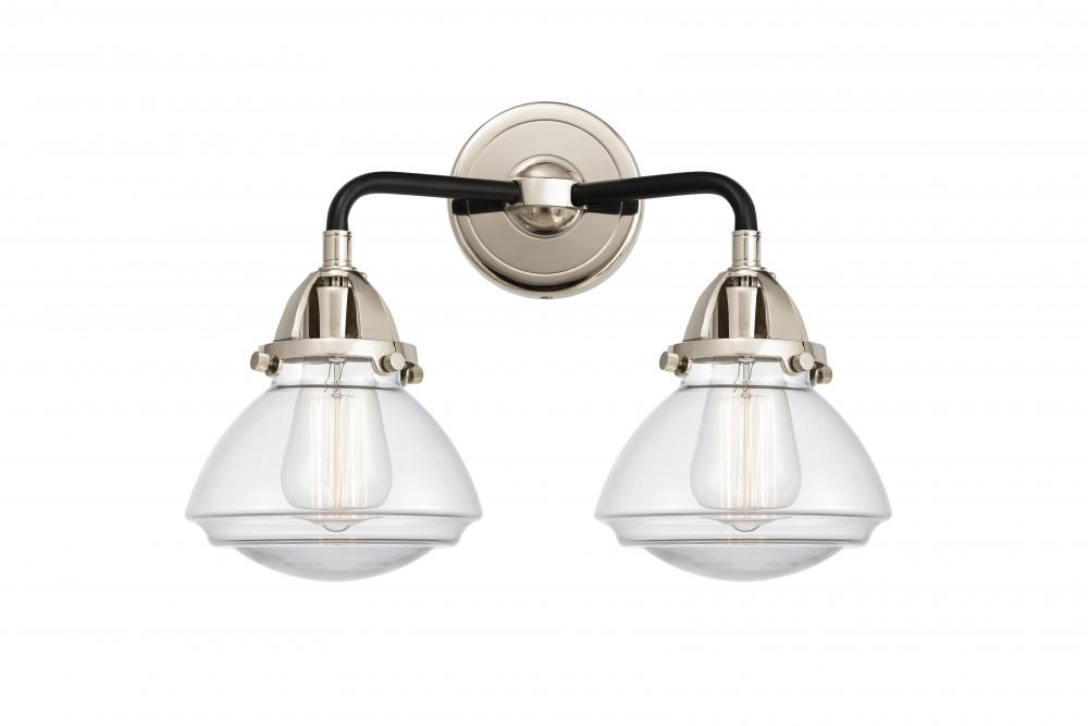 Olean - 2 Light - 15 inch - Black Polished Nickel - Bath Vanity Light