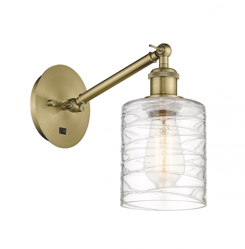 Cobbleskill - 1 Light - 5 inch - Antique Brass - Adjustable Sconce