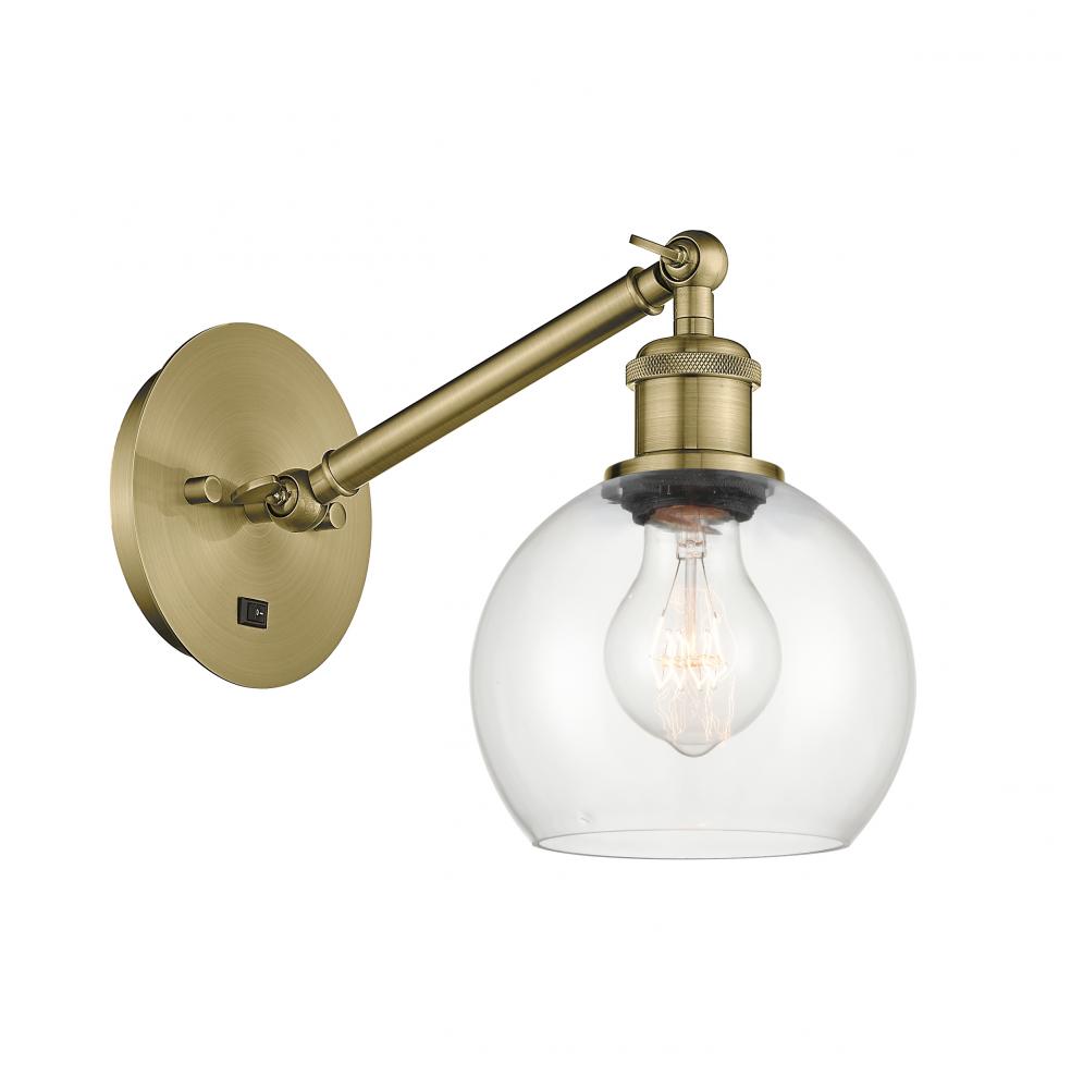 Athens - 1 Light - 6 inch - Antique Brass - Adjustable Sconce
