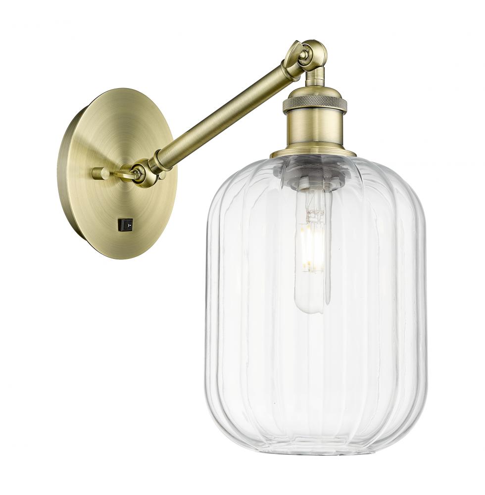 Preston Cylinder - 1 Light - 7 inch - Antique Brass - Sconce