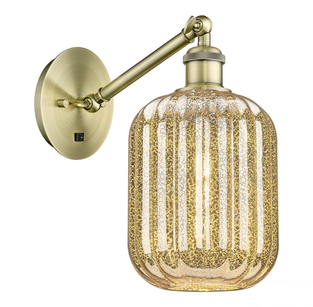 Preston Cylinder - 1 Light - 7 inch - Antique Brass - Sconce
