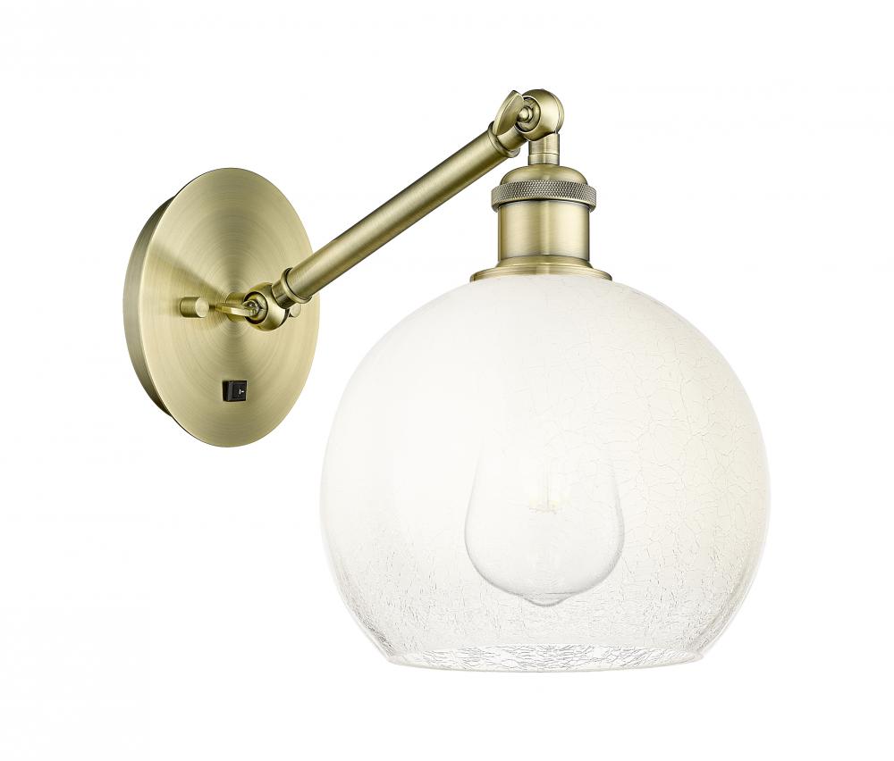 Brookhaven Globe - 1 Light - 8 inch - Antique Brass - Sconce