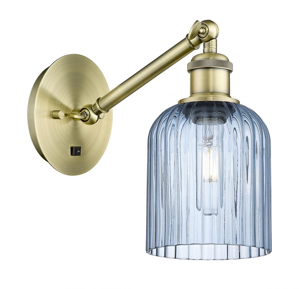 Bridal Veil - 1 Light - 5 inch - Antique Brass - Adjustable Sconce