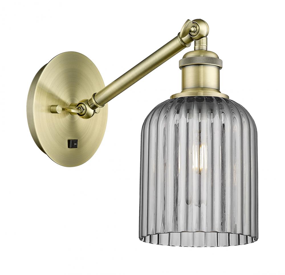 Bridal Veil - 1 Light - 5 inch - Antique Brass - Adjustable Sconce